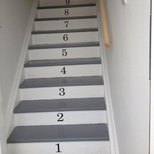Numbers for Stairs Stairway Number Stickers Stair Riser Decals Stair Floor Number Vinyl Sticker Decal Mural Home Decor