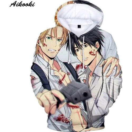 3D Kids Hoodies Fashion Anime Banana Fish Hooded Sweatshirt Men Women Autumn Winter Casual Loose Pullover Oversized