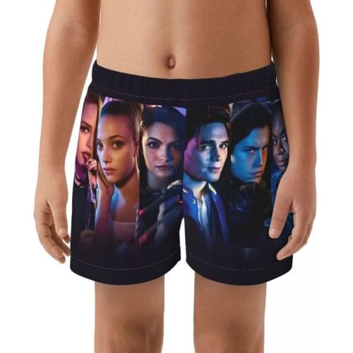 Riverdale kid Printing Swimwear Shorts Swimming Breathable Built-In Beam Line Briefs Swimming Trunks Beach Wear