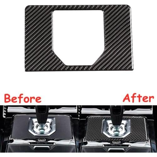 For Land Rover Evoque 2020 Car Gear Shift Panel Cover Sticker Car Styling Moldings Real Carbon Fiber