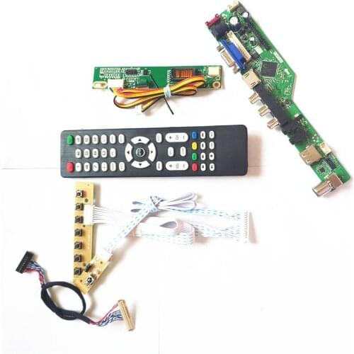 For LP154WX4-TLA1/TLA2 HDMI-Compatible VGA USB AV RF keyboard+Remote+Inverter T.V56 drive board LCD monitor LVDS 1CCFL 30Pin