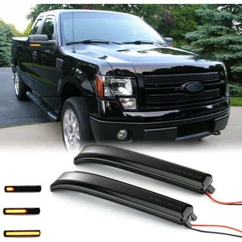 Smoke Lens LED Dynamic Turn Signal Light Rearview Side Mirror Lamp for Ford F-Series F-150 F150 2009-2014 Raptor Car Styling