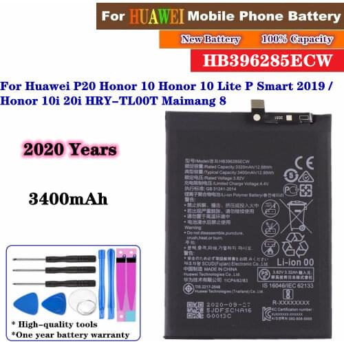 HB396285ECW Battery For Honor 10i / 20i ,Honor 10 / 10 Lite ,Huawei P20 ,P Smart 2019 ,Mobile Phone Battery 3400mAh High Quality