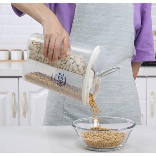 Creative Snack Compartments Tank Plastic Storage Box Organizer Kitchen Food Storage Container Transparent Household Items