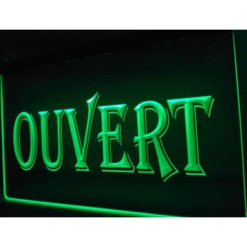 LK162- OUVERT OPEN LED Neon Light Sign home decor crafts