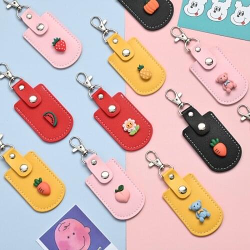 Fashion Mini Access Card Cover Creative Boys Girls Pu Leather Elevator Door Cards Bag Women Cute Keychain ID IC Card Holder Bear