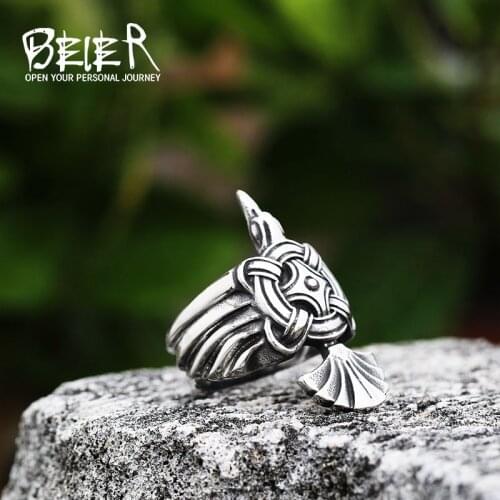 Retro Mens Ring Eagle Stainless Steel Fashion Metal Animal Accessories Party Jewelry BR8-716