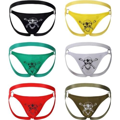 Mens underwear fashion buttocks thong print u convex sexy personality sexy mens double thong men with butt flirting