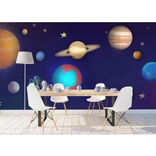 Custom mural photo wallpaper 3d European cartoon space universe asteroid childrens room Wallpaper for walls in rolls