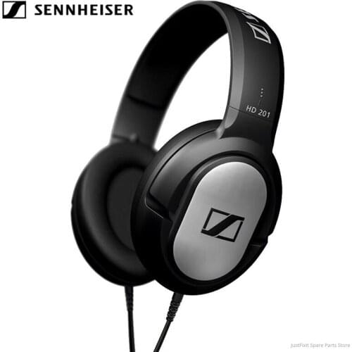 Sennheiser HD201 3.5mm Wired Headphones Noise Reduction Earphones Sport Gaming Headset Stereo Bass for iPhone/Samsung Computer
