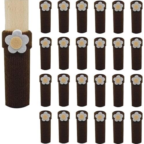 Chair Leg Socks 24PCS, Non Slip Socks Chair Leg Floor Protectors, Chair Feet Covers, Knitted Furniture Leg Booties Set