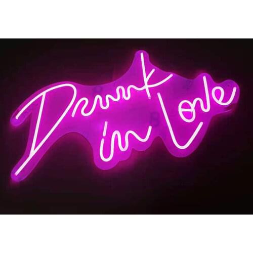 Custom drunk in love Neon Sign Logo for wedding event party indoor outdoor decoration light night signs