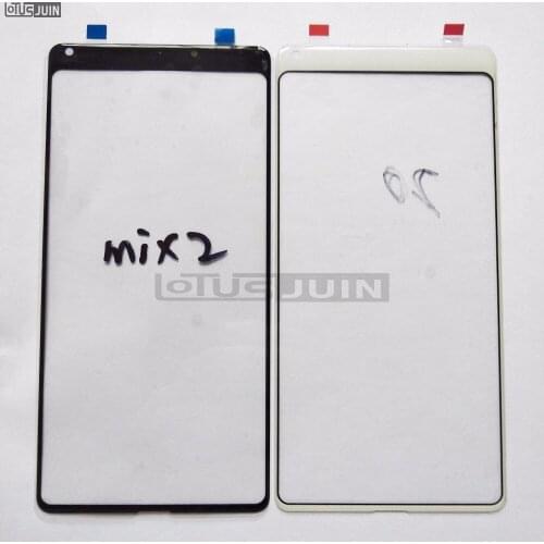 Original new Outer Top Screen Lens Front Glass For Xiaomi MiX2 MI MIX2 LCD Screen Replacement Touch Panel