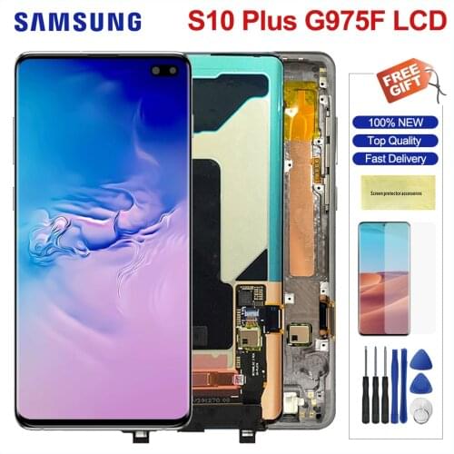Original S10 S10 Plus Display Screen For Samsung S10 G973 Lcd Display Touch Screen Digitizer Assesmbly For Samsung S10 Plus G975