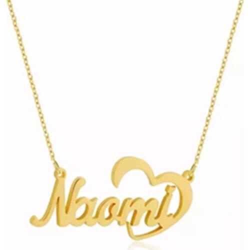Hart ketting Gepersonaliseerde naam custom gold ketting rvs sieraden Glamour dames heren paar verjaardagscadeau
