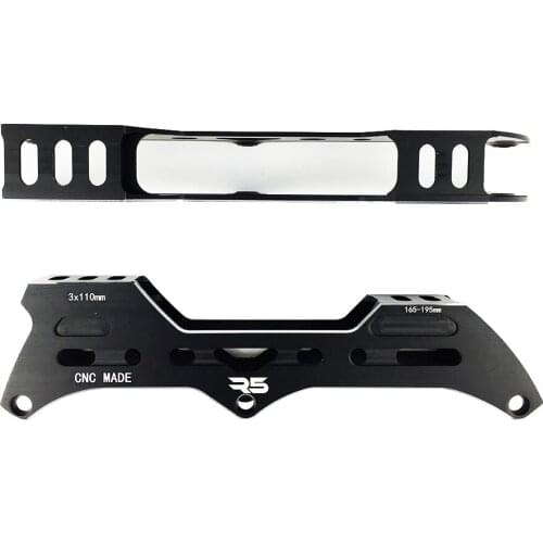 R5 Chassis Inline Speed Skating Frame Base for Slalom Boot 3X110mm Wheel with 165mm to 195mm Mounting Distance CNC Alloy D002