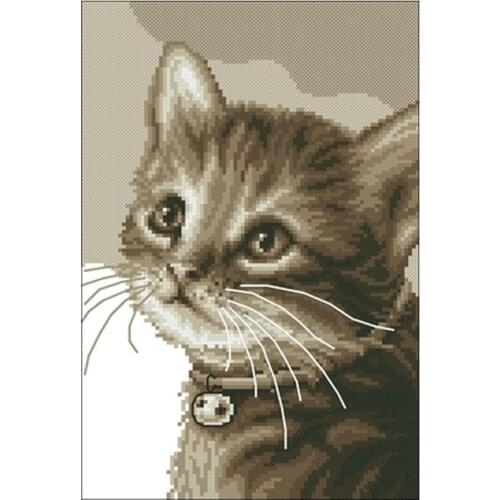 Kitten patterns Counted Cross Stitch 11CT 14CT 18CT DIY Chinese Cross Stitch Kits Embroidery Needlework Sets home decor