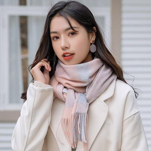 Women Autumn&Winter Pure Cashmere Scarves Luxury 100% Cashmere Scarf Wraps Shawls Pure Cashmere Warm Scarf Female Wool Muffler