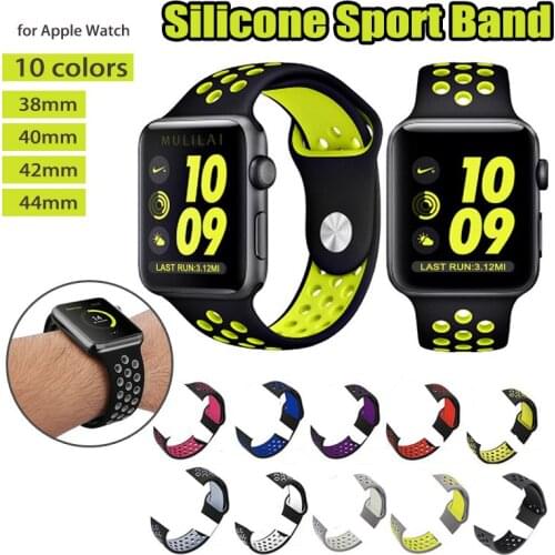 Silicone Strap for Apple Watch Band 38 42mm Bracelet Series 1 2 42mm Bracelet Replacement Wrist Bands