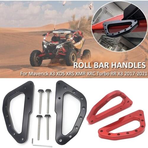 For Can-Am Maverick X3 XDS XRS XMR XRC Turbo RR X3 2017 2018 2019 2020 2021 Heavy Duty Billet Aluminum Roll Bar Grab Handles