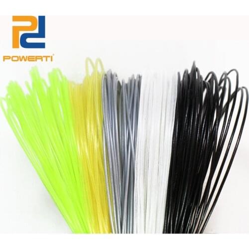 POWERTI 8pcs/lot-1.35mm Tennis Racket String Nylon Soft Feeling Sport Training Green Multifilament Synthetic String