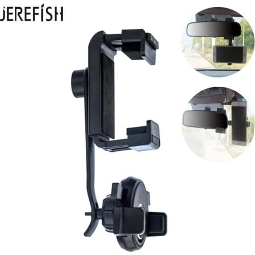 JEREFISH Universal Rearview Mirror Car Phone Holder Smartphone Holder Stand for iPhone X 7 8 Plus S9 S8 Note8 Car Phone Mount