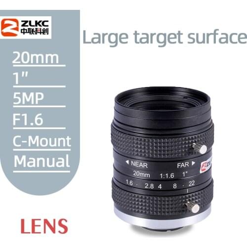USB Webcam CCTV 20mm Lens C-Mount 5Megapixel High Definition SONY PYTHON5000 Hikrobot Camera Industrial lens for Machine Vision