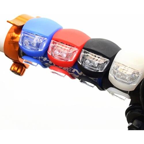 Bicycle Front Light Silicone LED Head Front Rear Wheel Bike Light Waterproof Cycling With Battery Bicycle Accessories Bike Lamp