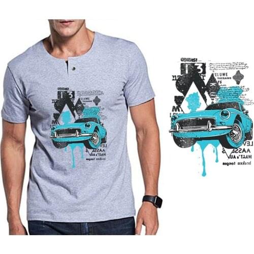 Vintage Cars Blood Compassionate Patch Iron on Heat Transfer Printing Patches Stickers Washable Vinyl for Clothes Wholesale 2018