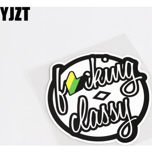 YJZT 9.8CM*10.6CM Fashion JDM Graphical Decoration Car Sticker Decal PVC Accessories 13-0410