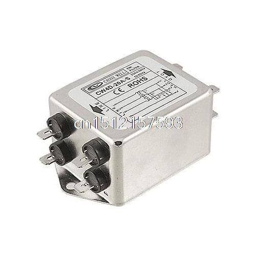 Solder Lug Terminals Power Line EMI Filter AC 380V 20A