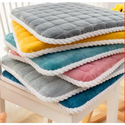 Winter Family Dining Chair Seat Cushion Removable and Washable Thickened Table Chair Non-slip Sponge Tea Chair Cushion