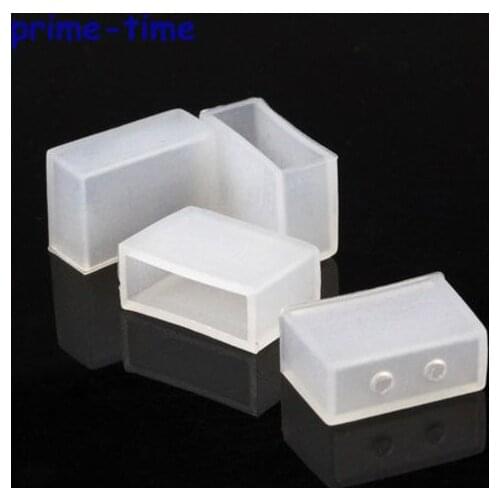 10pairs/lot 10mm Silicone End Cap for 10mm PCB 5050 5630 IP67 IP68 Single Color LED Tube Strip 10pcs No Hole +10pcs 2pin Hole