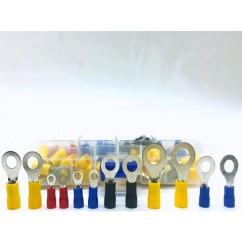 110pcs ring terminal Copper Crimp Connector Insulated Cord ring End Terminal set Wire terminals connector