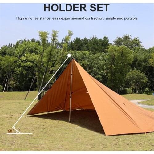 2Pcs portable Telescoping Tarp Poles Adjustable Waterproof Rods wind resistance for outdoor camping courtyard canopy