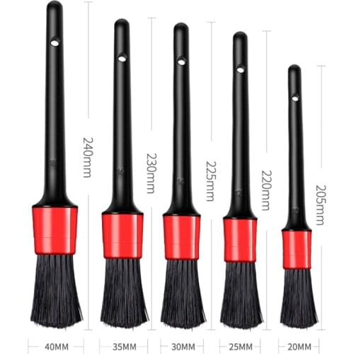 5pcs Car Detailing Brush Auto Cleaning Brushes Car Wash Brush for Car Interior Cleaning Wheel Gap Rims Wash Accessories