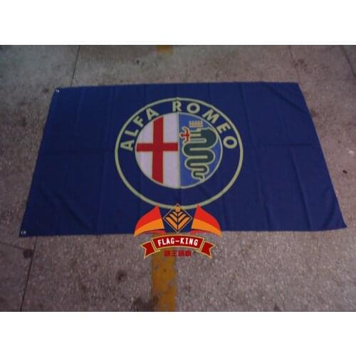Alfa romeo car Flag ,3x 5ft Polyester,flag king,AlfaRomeo banner