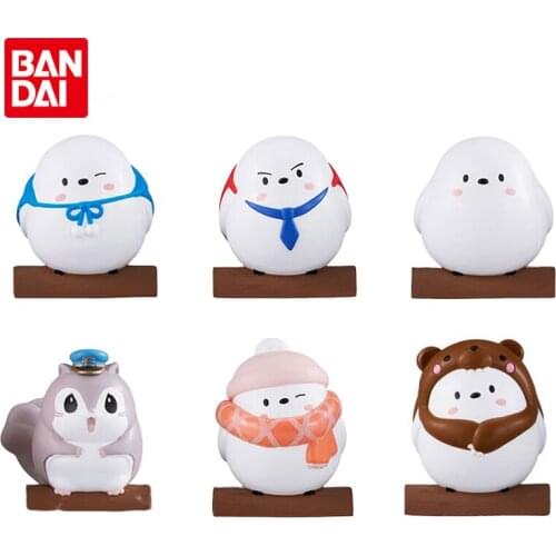 Bandai Genuine Gashapon Hokkaido Animals SHIMAENAGA CHAN Q Cute Bird Clip Ornament Series 03 Anime Action Figures Gacha Toys