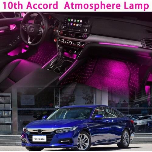 Model-free wiring for Hondas tenth-generation Accord car ambient light, 64-color multiple lighting modes