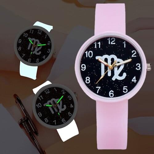 2020 New Virgo Constellation Student Watch Women Fashion Simple Girls Watch Trendy Small Fresh Luminous Ladies Watches for Kids