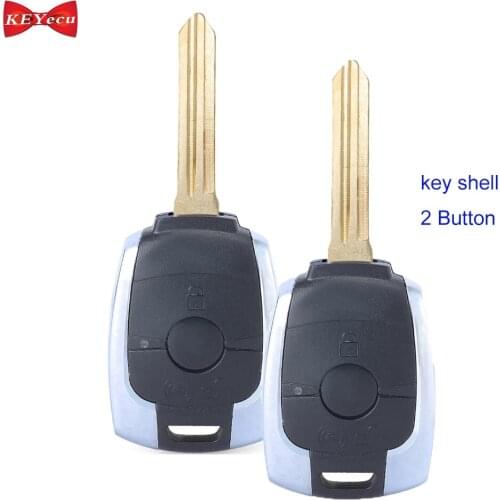 KEYECU 2pcs for SsangYong Actyon Kyron Rexton Korando Remote Key Shell Case Fob 2 Button