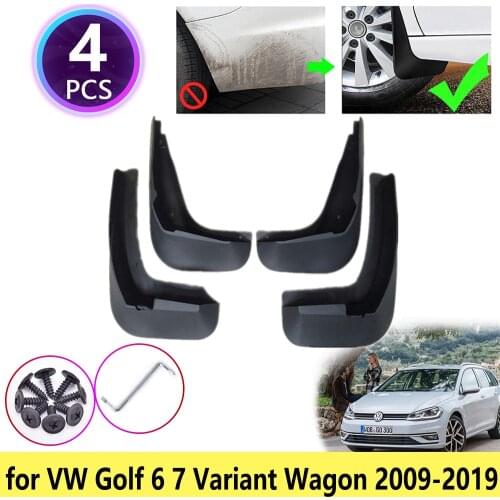 For VW Volkswagen Golf 6 7 MK6 MK7 Estate Variant Wagon 2009~2019 Mudguards Mudflap Fender Mud Flaps Splash Car Accessories 2017