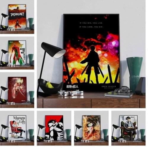 Hd Home Decoration Canvas Aanval Op Titan Painting Pictures Wall Art Prints Modular Japan Anime No Frame Poster For Living Room