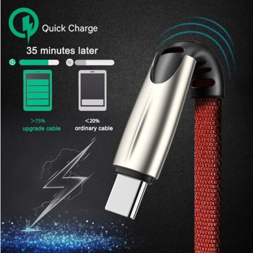 USB C Type C Cable 1M Fast Charge for Huawei P30 Pro Mate 20 Lite Nova 6 5G Charger Cord for Xiaomi 9T A3 Redmi Note 7 8 Pro 8T
