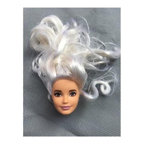 Wonder Lady Collection Doll Toy Head Princess Fahioin White Hair Head DIY Dressing Hair Toys Kids Toy Girl Birthday Gift
