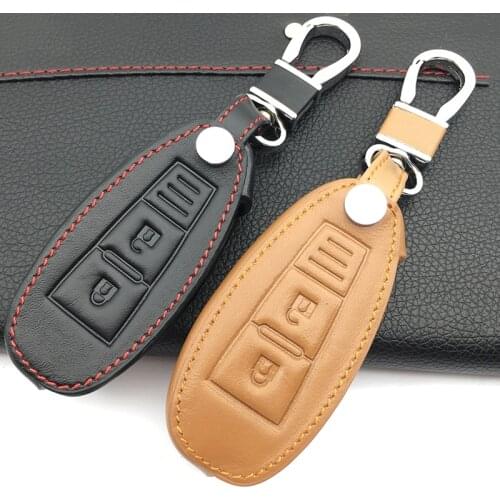 Car high quality Leather Key Chain Remote Control Car Key Cover Case For Suzuki Vitra / Swift / SX4 / Liana 2 Button Smart Key