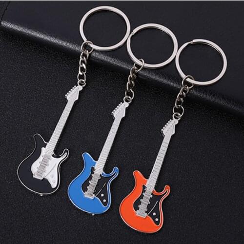 Creative Anime Guitar Key Chains Jewelry Bag Car Wallet Decoration Keychains For Women Girls Teen Men Gift Accessory