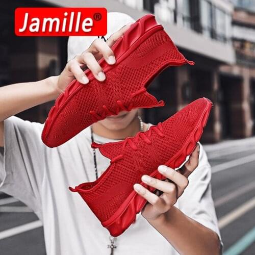 New Style Men Running Shoes Lace Up Men Athletic Shoes Outdoor Jogging Sneakers Comfortable Light