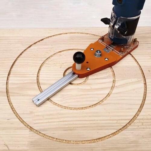 Circle Cutting Jig for Electric Hand Trimmer Wood Router Milling Slotting Trimming Machine Milling Round Plate Woodworking Tools