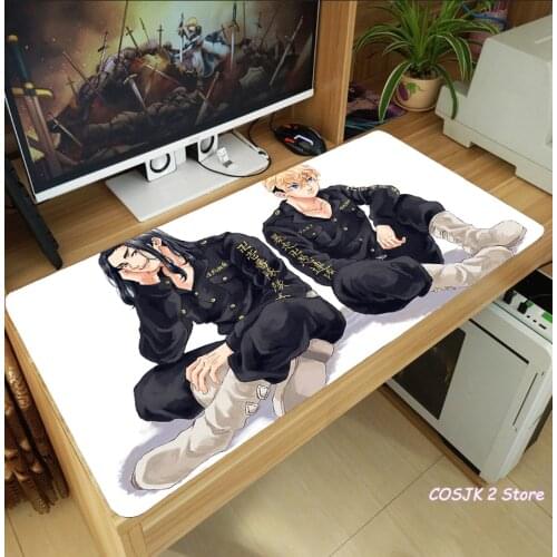 Tokyo Revengers Takemichi Hanagaki Hinata Tachibana Anime Large Mouse Pad PC Gaming Mice Mat Desk Keyboard Mat Playmat Xmas Gift
